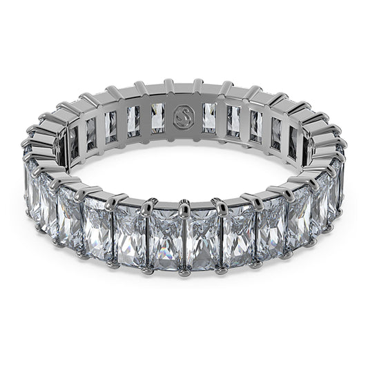 Anillo Matrix Talla baguette, Gris, Baño de rutenio