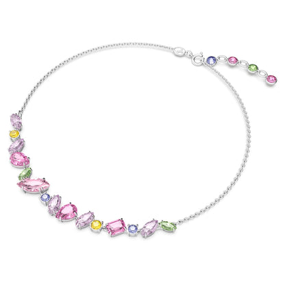 Collar Gema Tallas mixtas, Multicolor, Baño de rodio