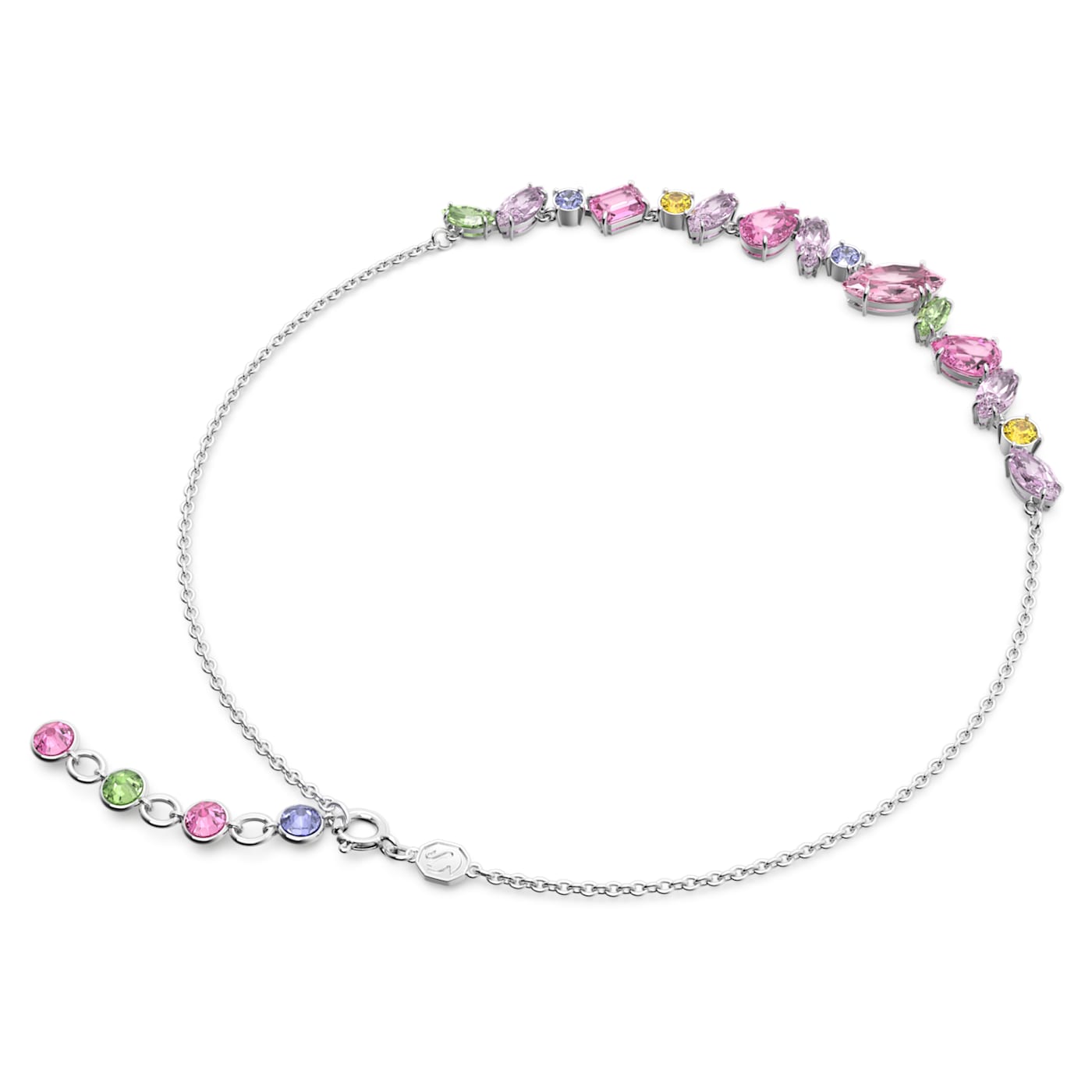 Collar Gema Tallas mixtas, Multicolor, Baño de rodio