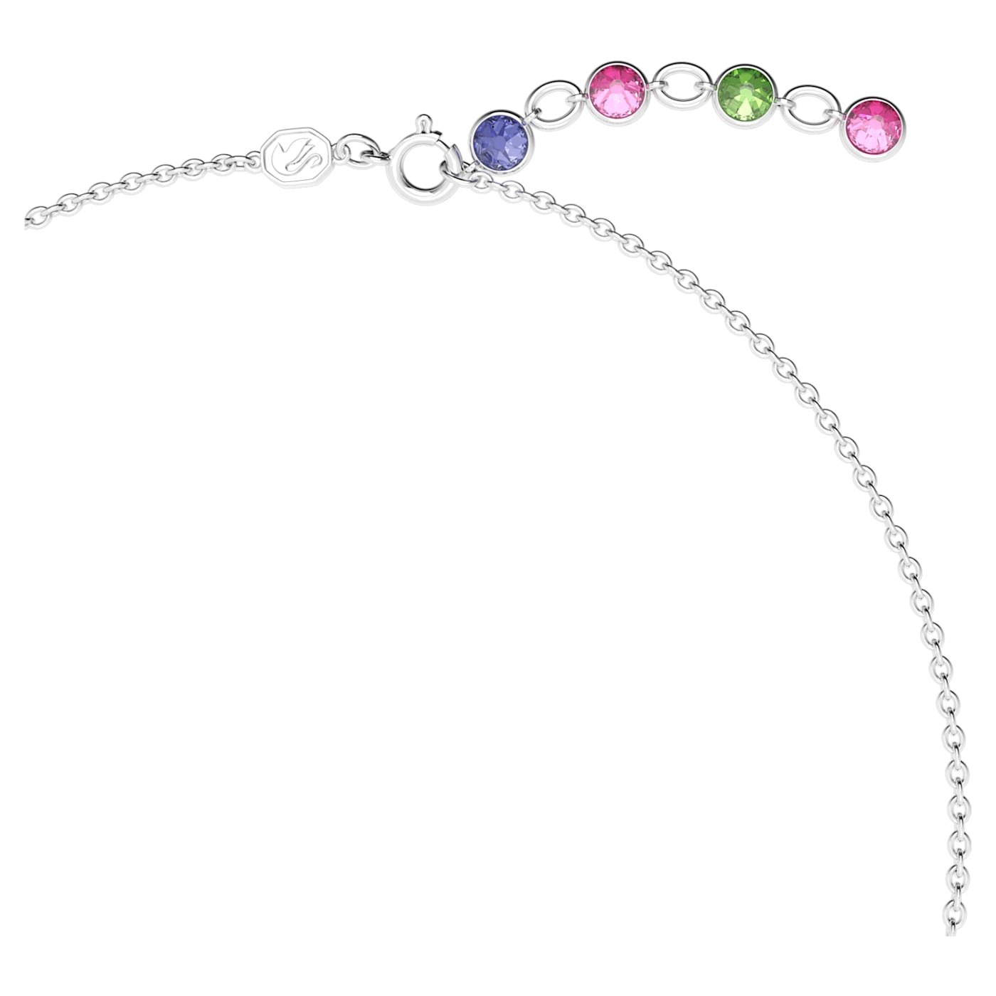 Collar Gema Tallas mixtas, Multicolor, Baño de rodio