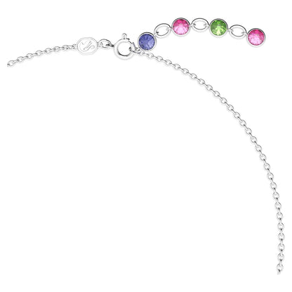 Collar Gema Tallas mixtas, Multicolor, Baño de rodio