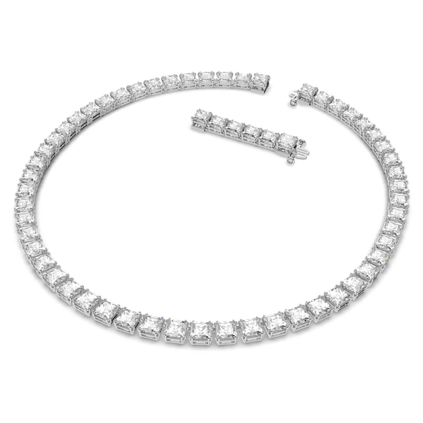 Collar Tennis Matrix Talla cuadrada, Blanco, Baño de rodio