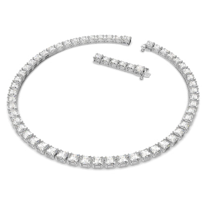 Collar Tennis Matrix Talla cuadrada, Blanco, Baño de rodio