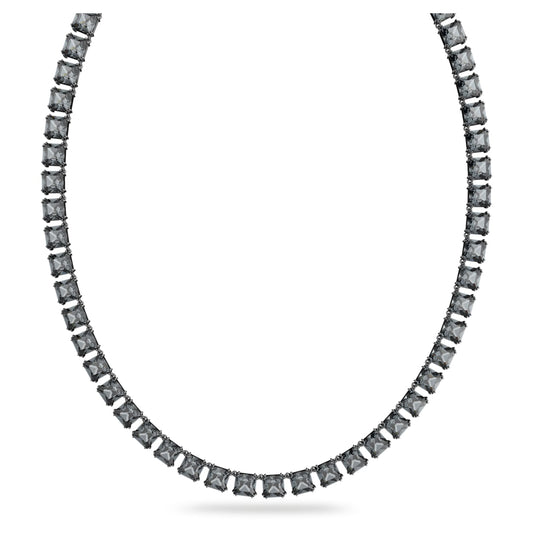 Collar Millenia Talla cuadrada, Gris, Baño de rutenio