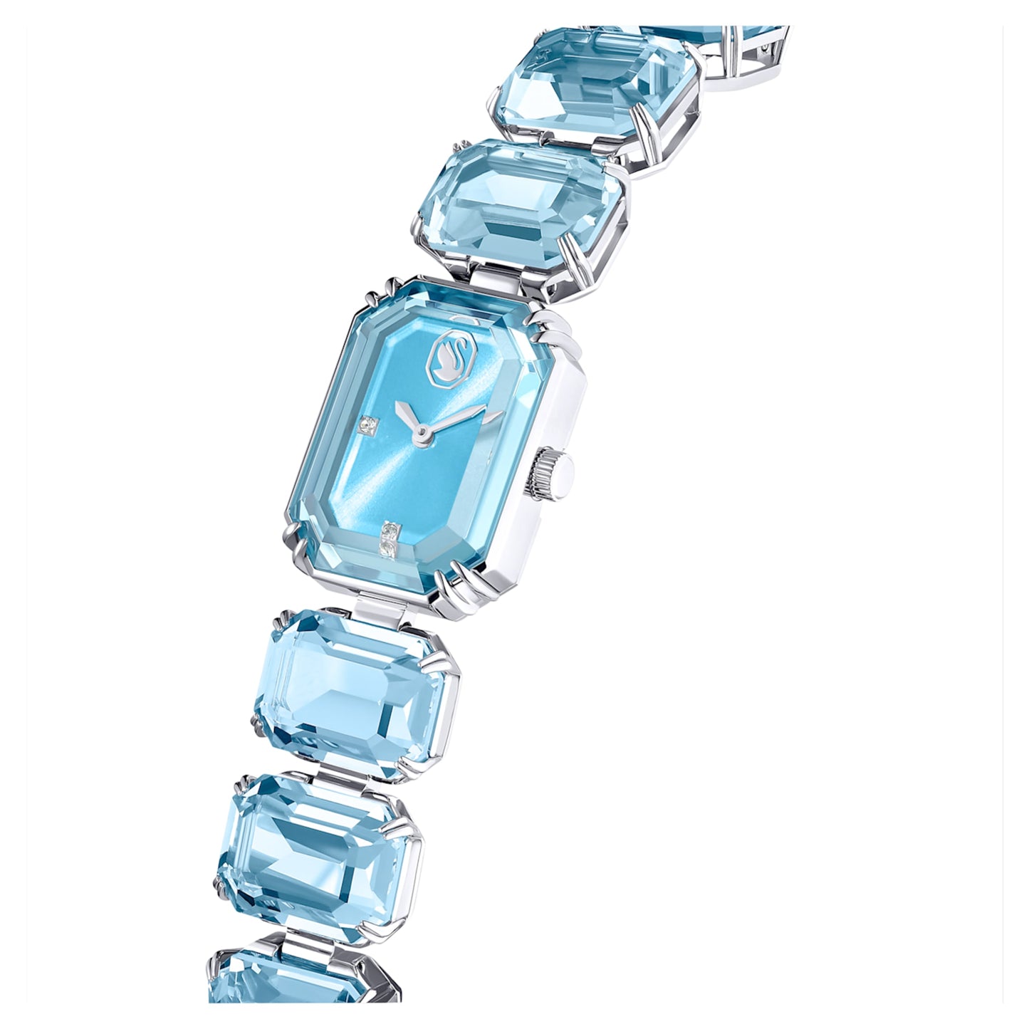 Reloj talla octogonal, Azul, Acero inoxidable