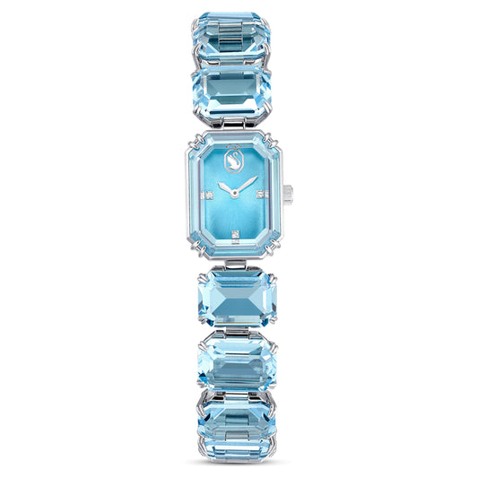 Reloj talla octogonal, Azul, Acero inoxidable
