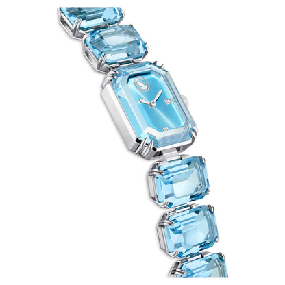 Reloj talla octogonal, Azul, Acero inoxidable